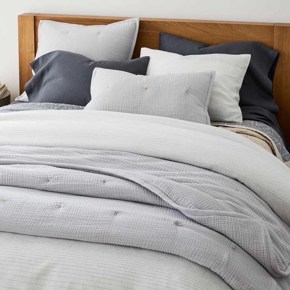Dreamy Gauze Cotton Coverlet & Pillowcases west elm Australia